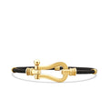 Gold Clasp Patterned Men's Bracelet