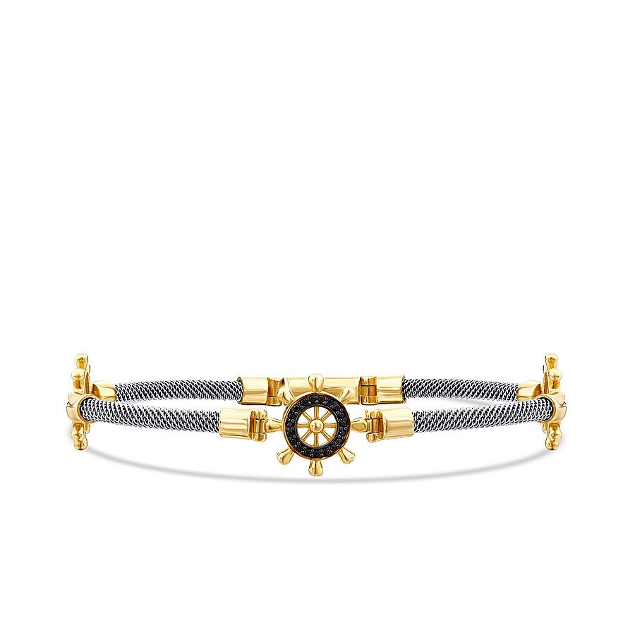 Gold Compass Men's Bracelet