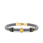 Gold Lion Figurine Men's Bracelet