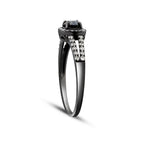 0,58 Carat Diamond Black Stone Ring