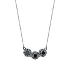 1,23 Carat Diamond Black Stone Necklace