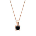 0,23 Carat Black Stone Solitaire Necklace