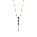 0,59 Carat Black Stone Dangle Necklace
