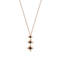 0,09 Carat Black Stone Tria Necklace