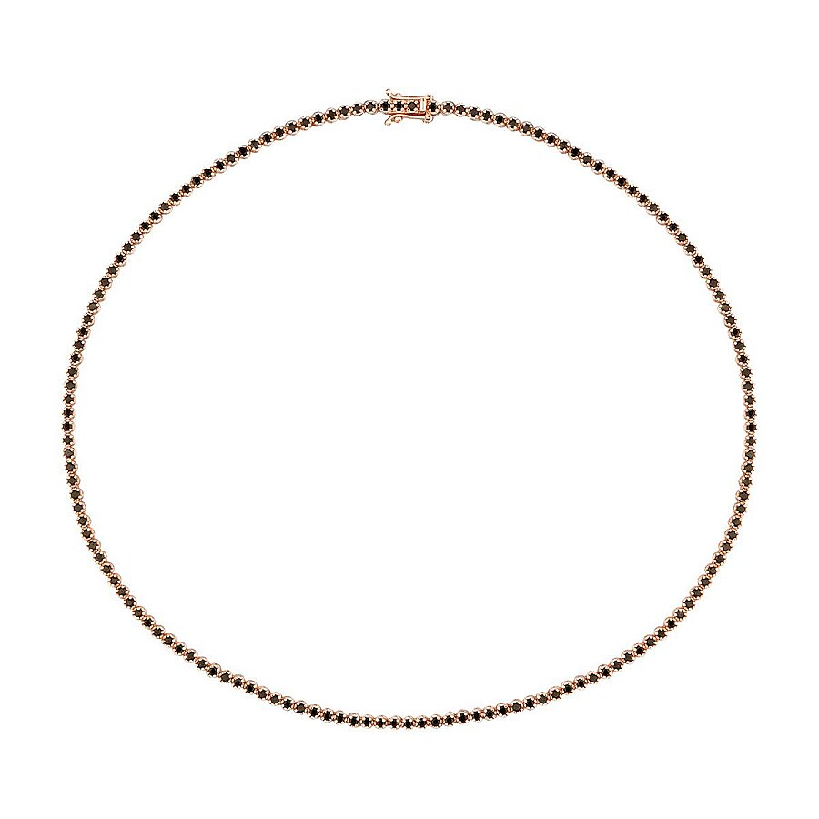 5,71 Carat Black Stone Tennis Neckband