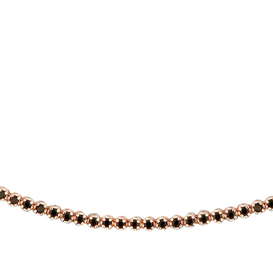 5,71 Carat Black Stone Tennis Neckband