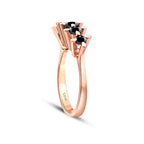 1,94 Carat Black Stone Five Stone Ring