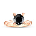 1,26 Carat Black Stone Solitaire Ring