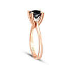 1,26 Carat Black Stone Solitaire Ring