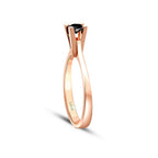 0,23 Carat Black Stone Solitaire Ring