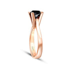 0,42 Carat Black Stone Solitaire Ring