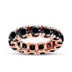 4,50 Carat Black Stone Eternity Ring