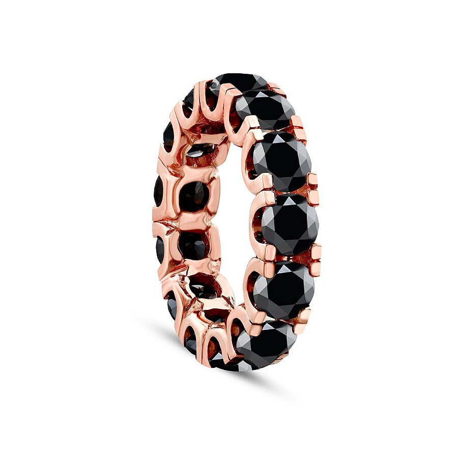 4,50 Carat Black Stone Eternity Ring