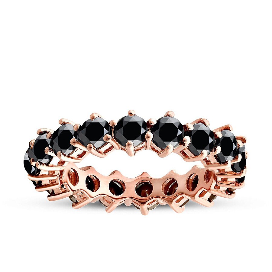 1,80 Carat Black Stone Eternity Ring