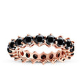 1,80 Carat Black Stone Eternity Ring