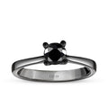 0,41 Carat Black Stone Solitaire Ring