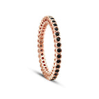 0,13 Carat Black Stone Eternity Ring