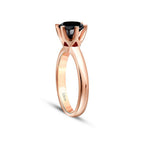 1,37 Carat Black Stone Solitaire Ring
