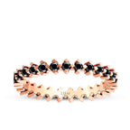 0,78 Carat Black Stone Eternity Ring