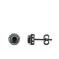 0,73 Carat Diamond Black Stone Earring