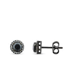 0,73 Carat Diamond Black Stone Earring