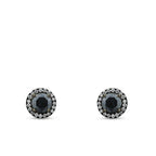 0,73 Carat Diamond Black Stone Earring