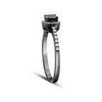 0,47 Carat Diamond Black Stone Ring