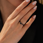 0,41 Carat Black Stone Solitaire Ring
