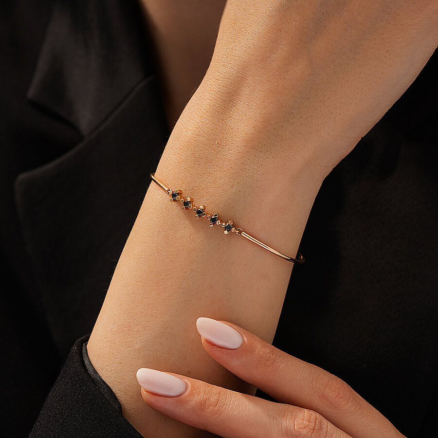 0,25 Carat Black Stone Cuff