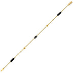 Gold Black Spinel Stone Men's Bracelet
