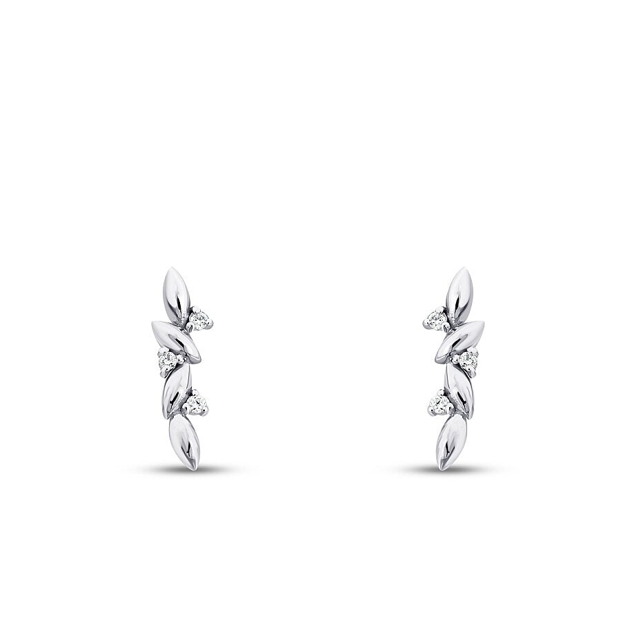 0,06 Carat Diamond Round Stone Earring