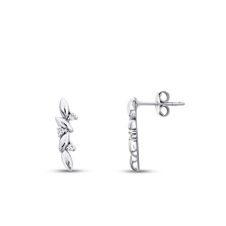 0,06 Carat Diamond Round Stone Earring