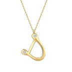 0,04 Carat Diamond Letter D  Necklace