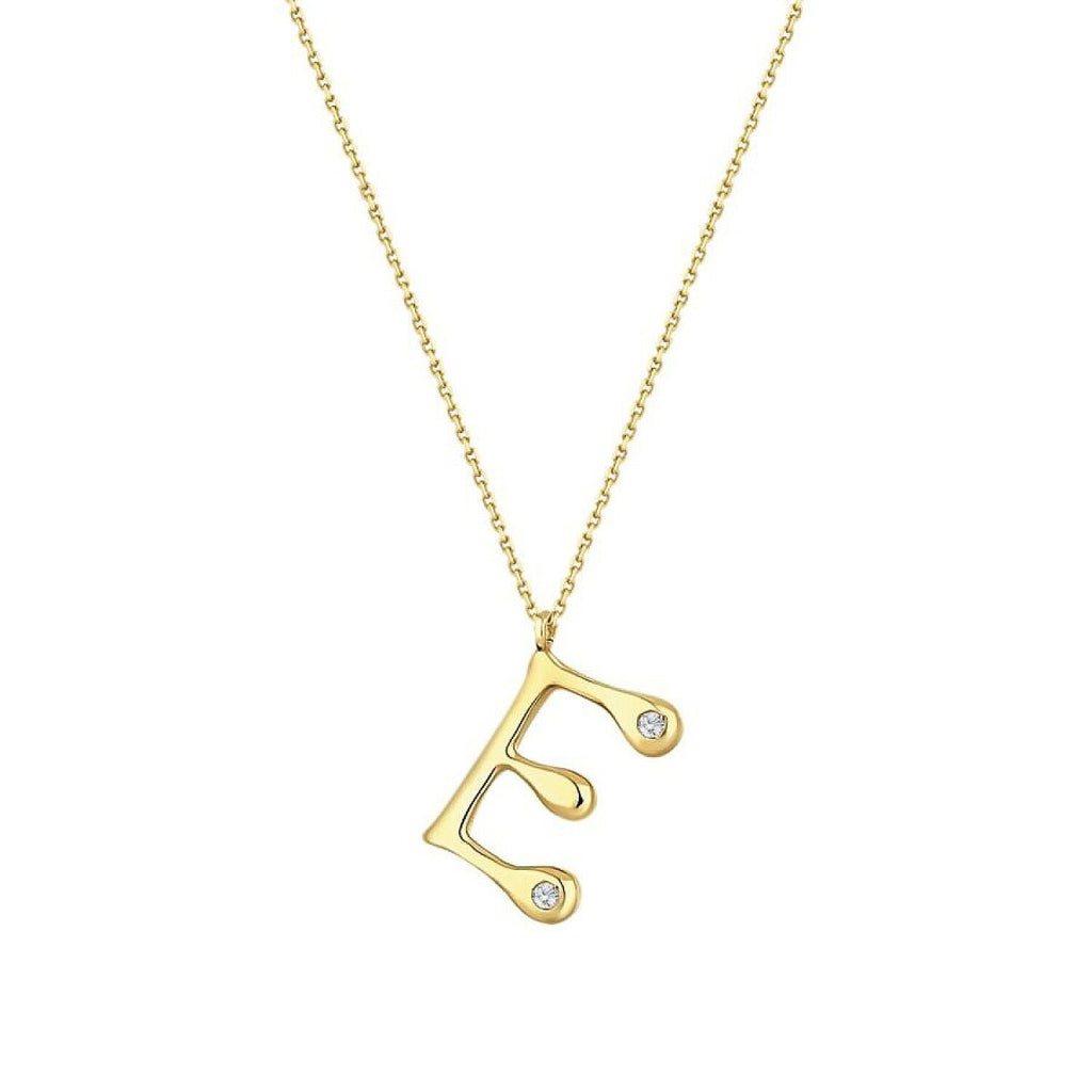 0,04 Carat Diamond Letter E  Necklace
