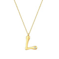 0,02 Carat Diamond Letter L  Necklace