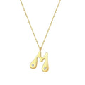 0,04 Carat Diamond Letter M  Necklace