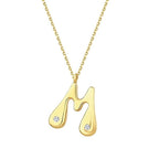 0,04 Carat Diamond Letter M  Necklace