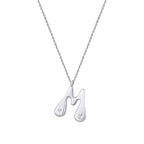 0,04 Carat Diamond Letter M  Necklace