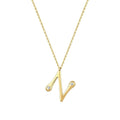 0,04 Carat Diamond Letter N  Necklace