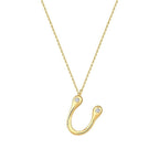 0,04 Carat Diamond U Letter Necklace