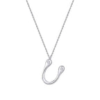 0,04 Carat Diamond U Letter Necklace