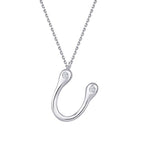 0,04 Carat Diamond U Letter Necklace