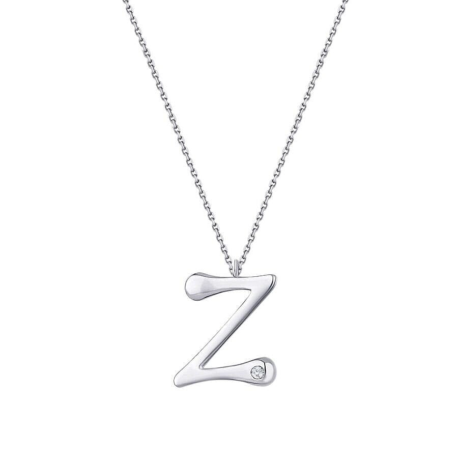 0,02 Carat Diamond Letter Z  Necklace