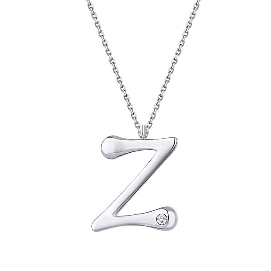 0,02 Carat Diamond Letter Z  Necklace