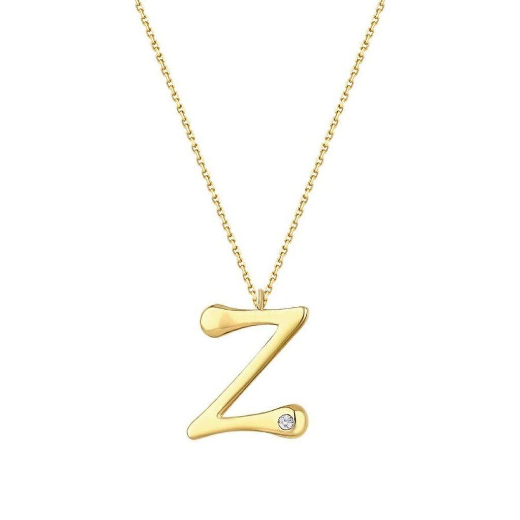 0,02 Carat Diamond Letter Z  Necklace
