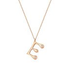 0,04 Carat Diamond E Letter Necklace