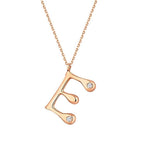 0,04 Carat Diamond E Letter Necklace