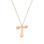 0,04 Carat Diamond T Letter Necklace