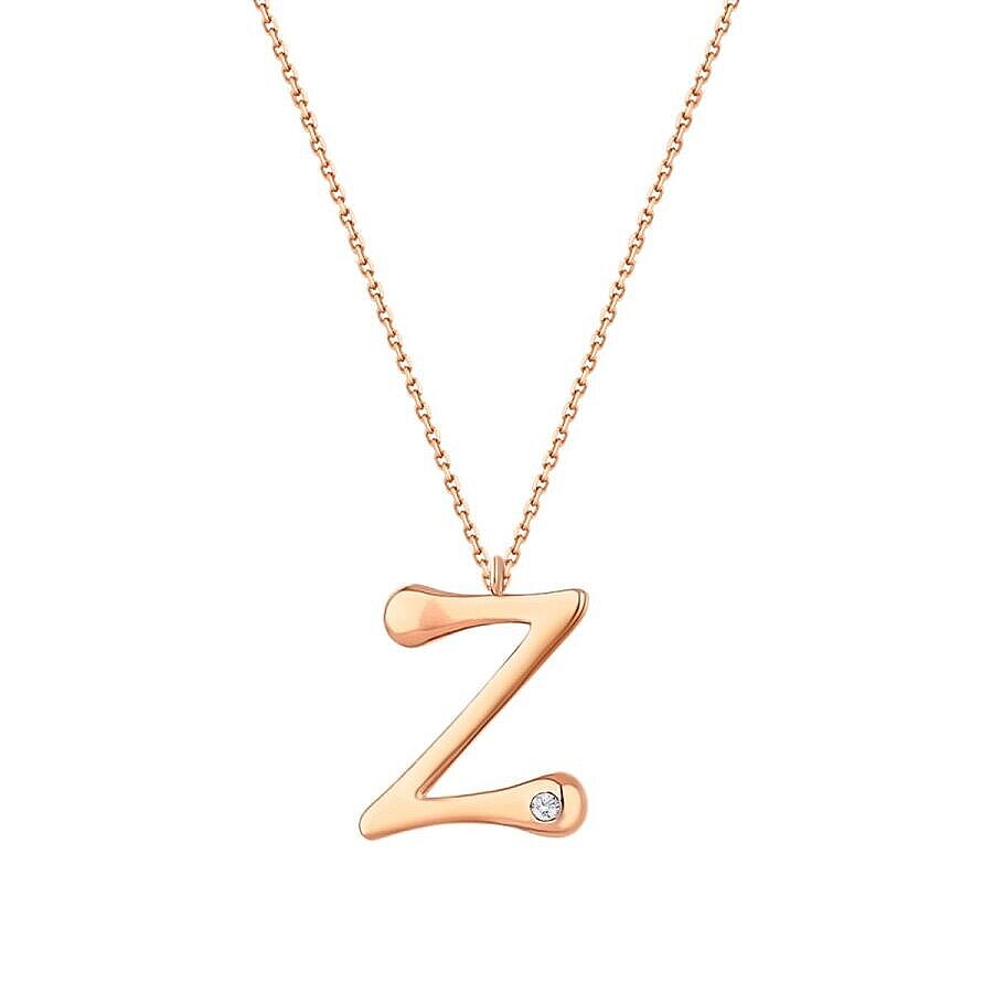 0,02 Carat Diamond Z Letter Necklace
