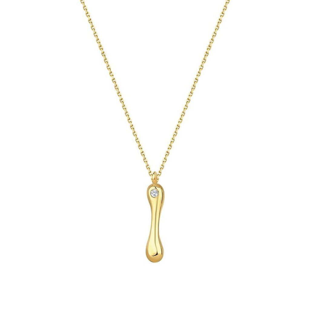 0,02 Carat Diamond I Letter Necklace
